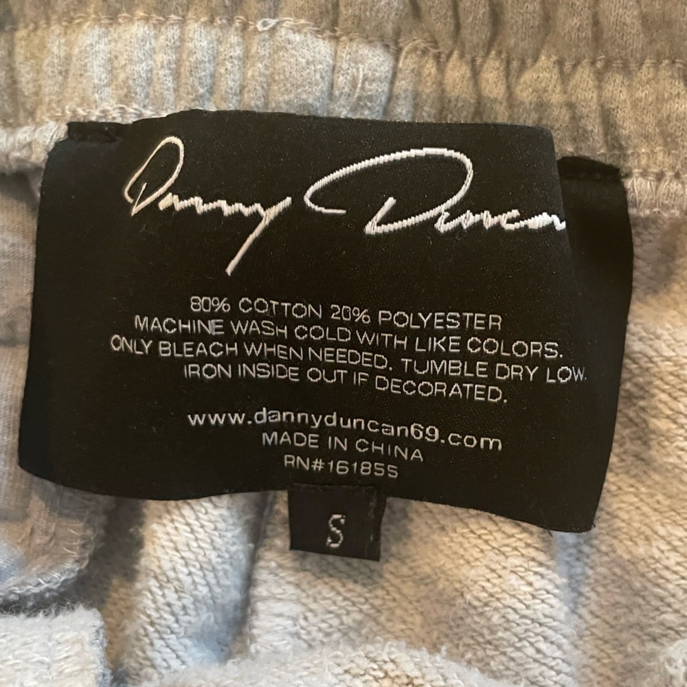 Zumiez Danny Duncan Logo Sweatpants Joggers Gray Tie Waist Pockets Small - Picture 10 of 13